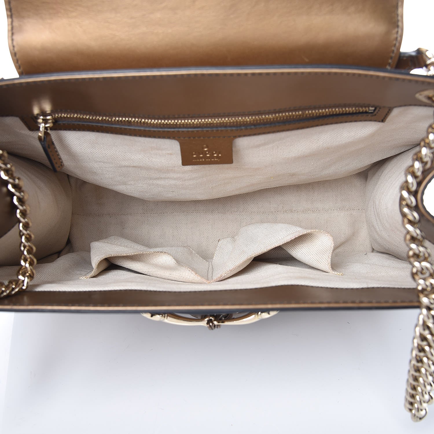 Gucci Shine Guccissima Large Emily Chain Shoulder Bag Acero 7 of 10