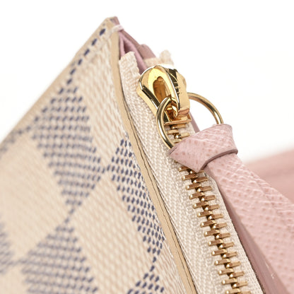 Louis Vuitton Damier Azur Victorine Wallet Rose Ballerine 9 of 11