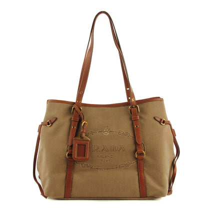 Prada Jacquard Logo Tote Corda Bruciato 1 of 8