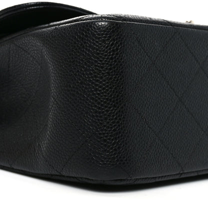 Chanel Caviar Quilted Jumbo Double Flap Black 9 of 11
