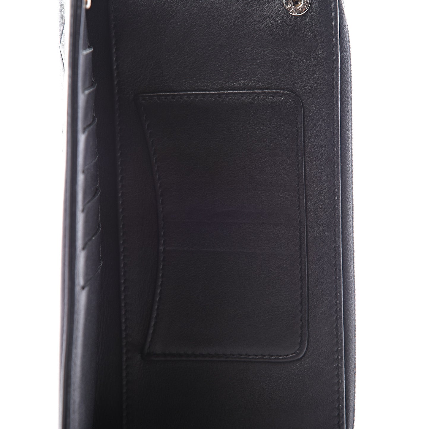 Lambskin Embossed Logo Wallet Black
