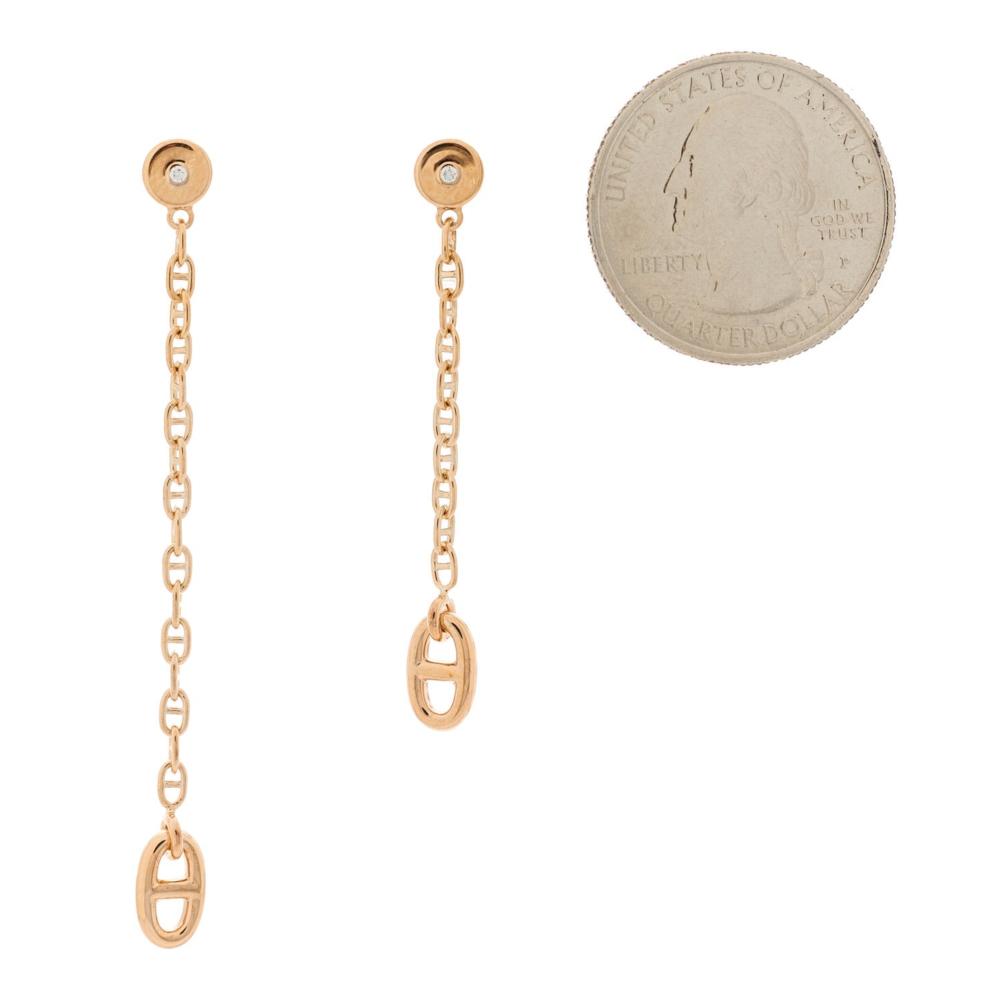 18K Rose Gold Diamond TPM Farandole Drop Earrings