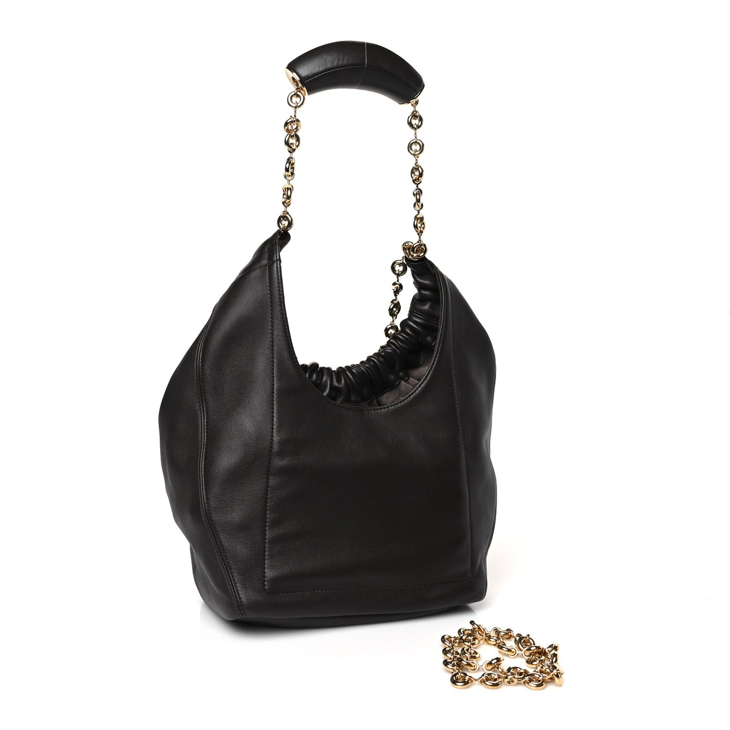 Nappa Small Squeeze Bag Chocolate