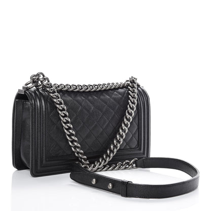 Chanel Caviar Quilted Medium Boy Flap Black 3 of 12