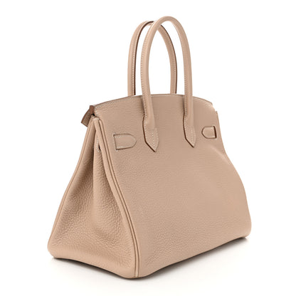 Hermes Taurillon Clemence Birkin 30 Argile 3 of 12