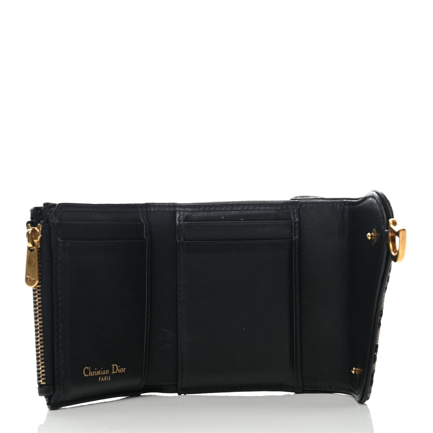 Oblique Saddle Lotus Wallet Blue