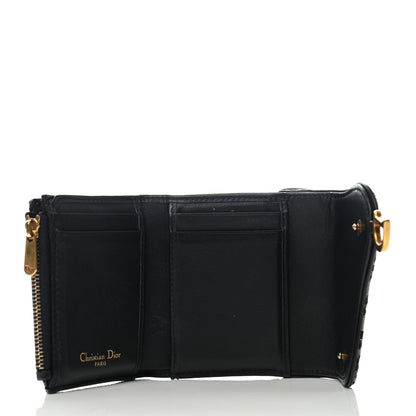 Christian Dior Oblique Saddle Lotus Wallet Blue 5 of 7