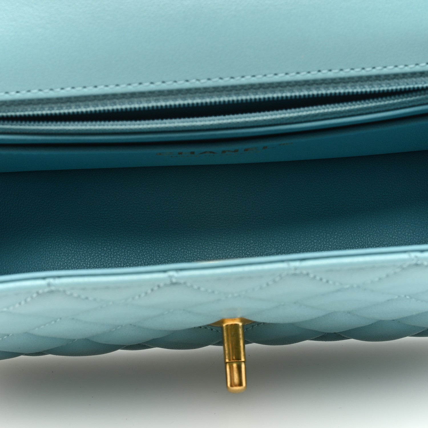 Chanel Lambskin Quilted Mini Strass On Top Flap Blue 5 of 9