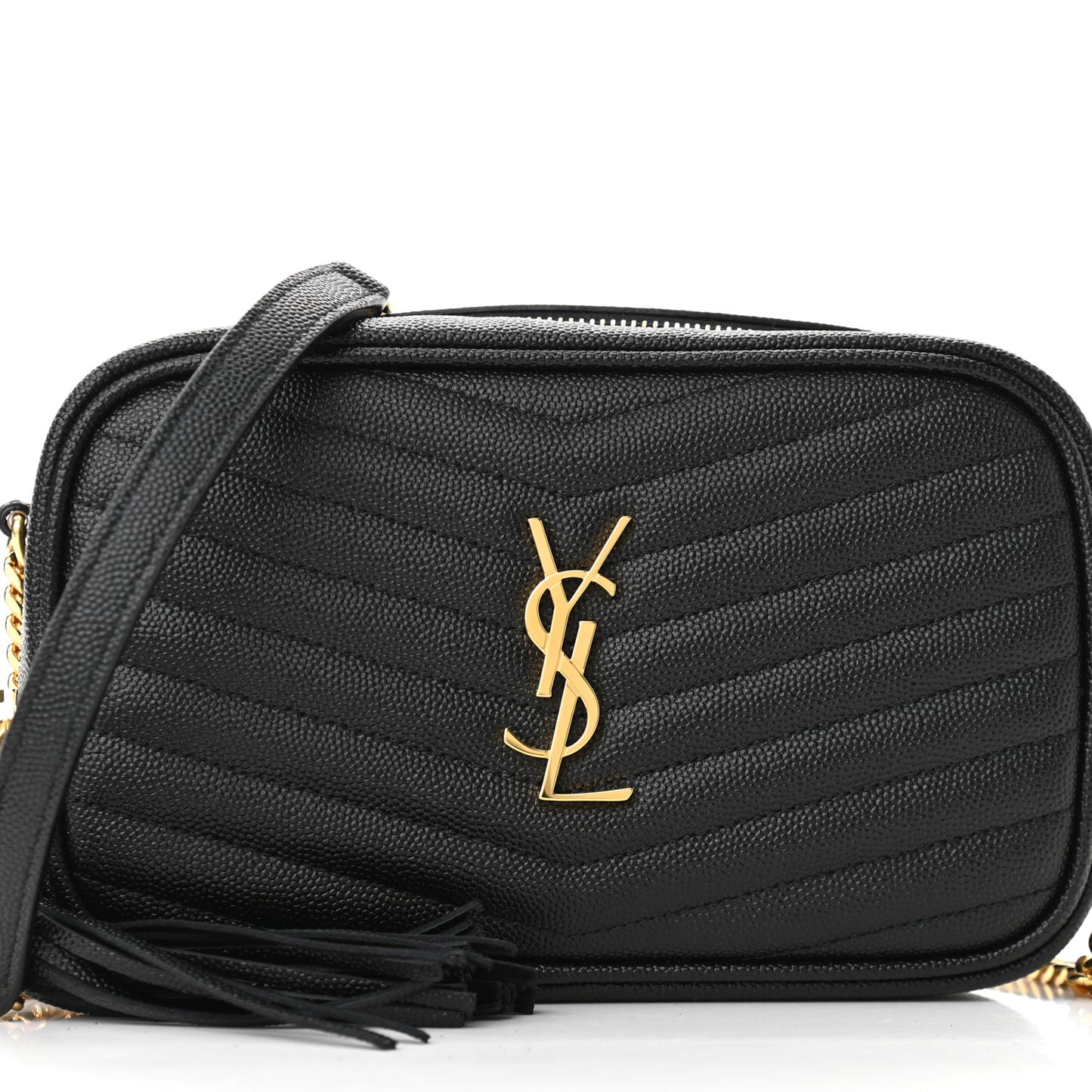 Grain De Poudre Matelasse Monogram Mini Lou Camera Bag Black