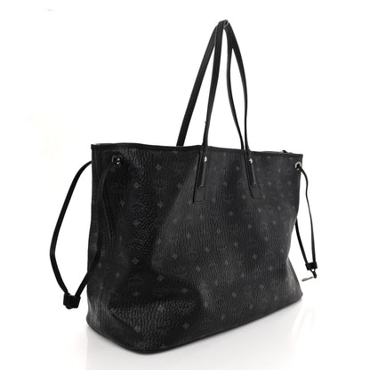 MCM Visetos Large Liz Reversible Shopper Tote Black 5 of 16