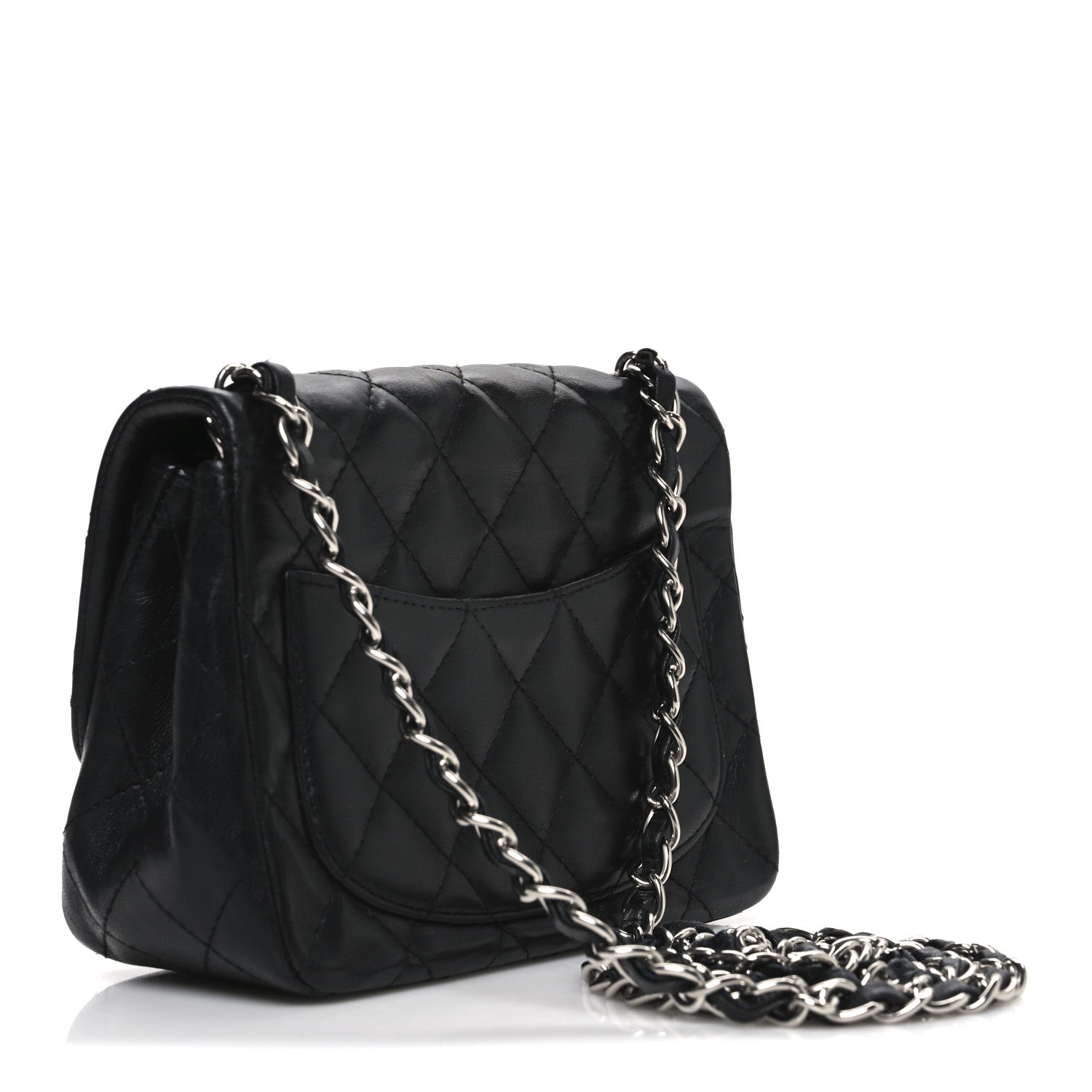 Chanel Lambskin Quilted Mini Square Flap Black 3 of 10