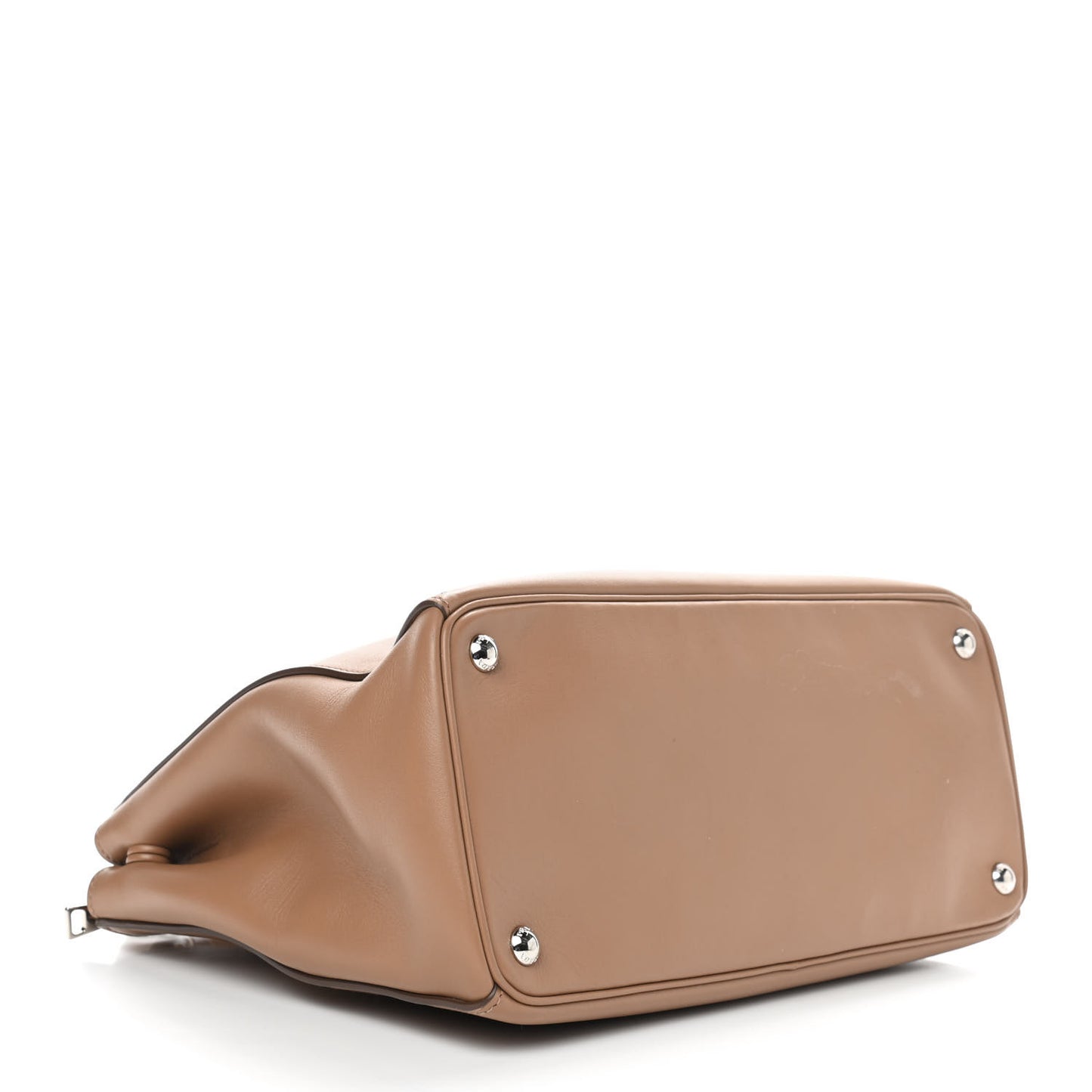City Calfskin Bi-Color Large Galleria Double Zip Tote Caramel Orange
