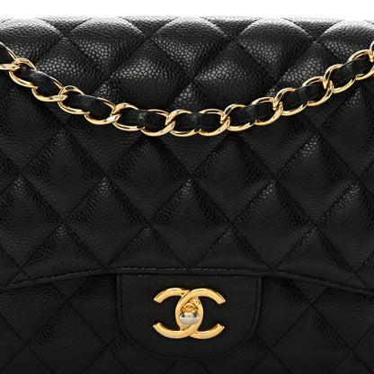 Chanel Caviar Quilted Jumbo Double Flap Black 7 of 11