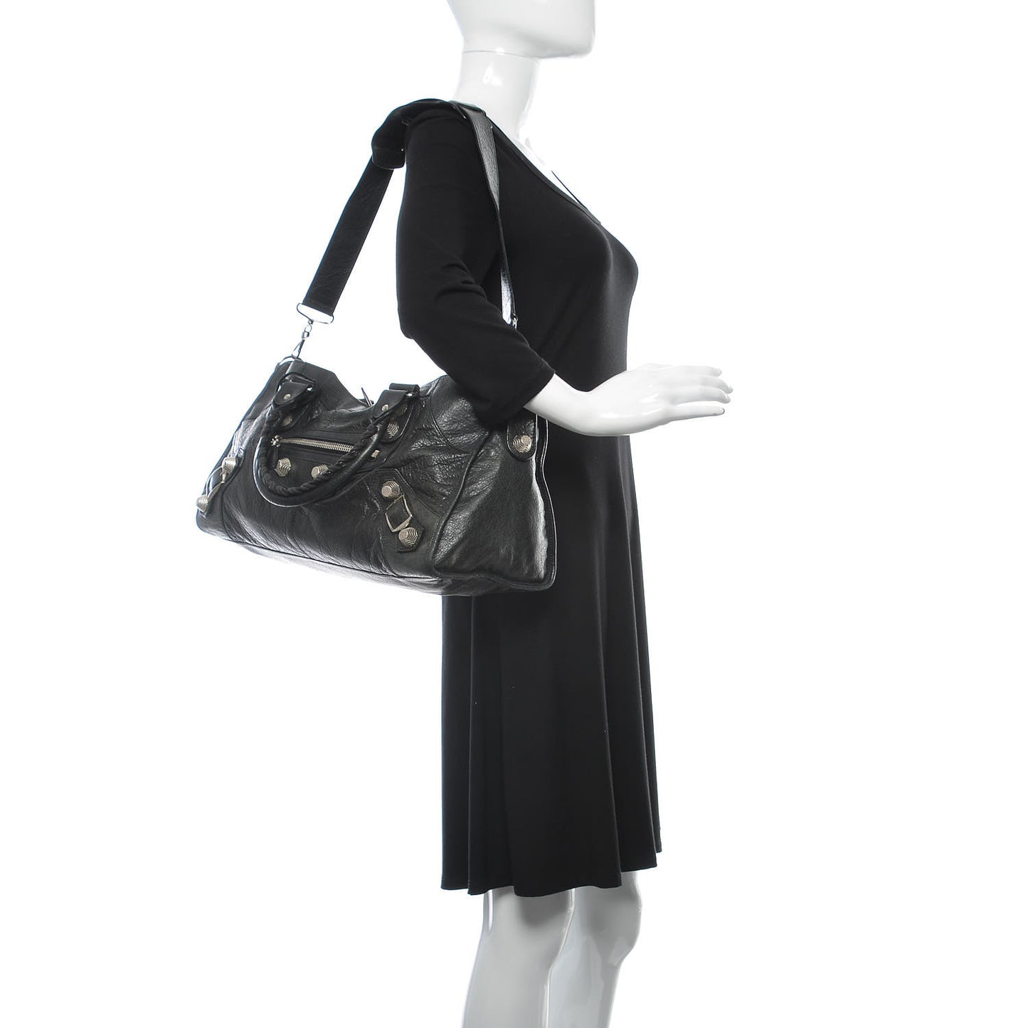 Agneau Giant 21 Silver Hardware Part Time Black