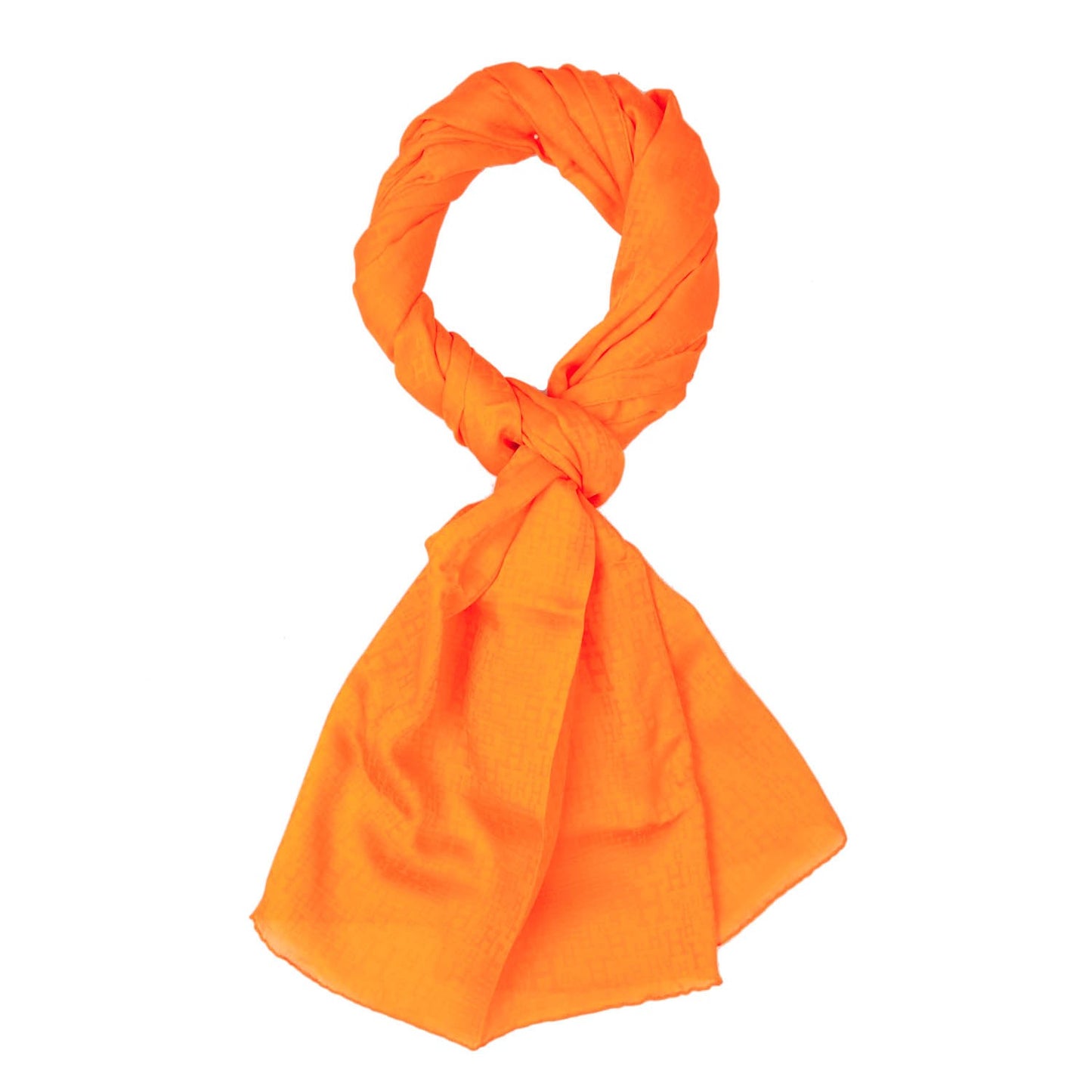 Silk H Logo Scarf Orange
