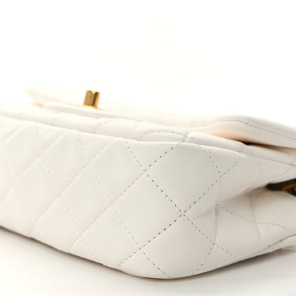 Chanel Lambskin Quilted Mini Rectangular Pearl Crush Flap White 9 of 10