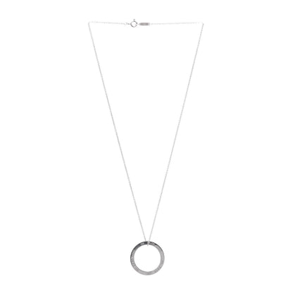 Tiffany Sterling Silver 1837 Circle Pendant Necklace 3 of 4