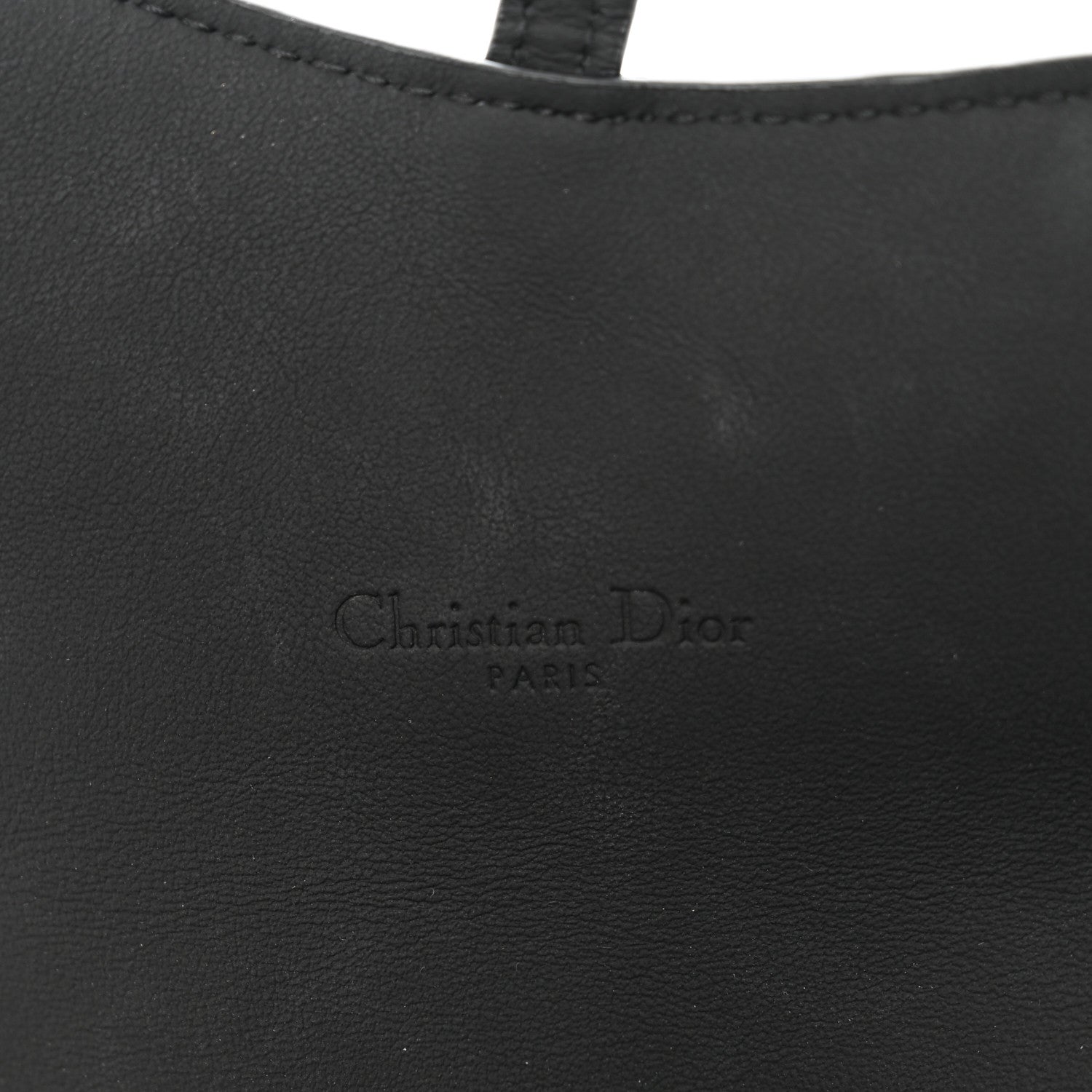 Christian Dior Ultra Matte Calfskin Saddle Chain Wallet Pouch Black 10 of 12