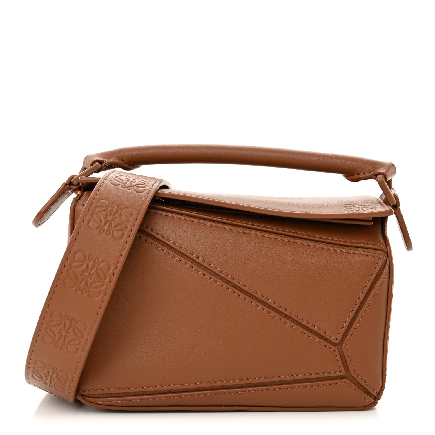 Loewe Satin Calfskin Mini Puzzle Bag Pecan 1 of 11