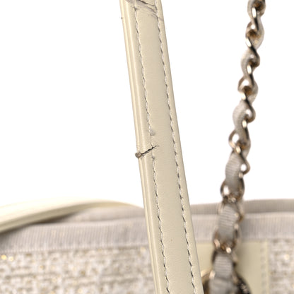 Chanel Lurex Boucle Mini Deauville Tote White 13 of 13