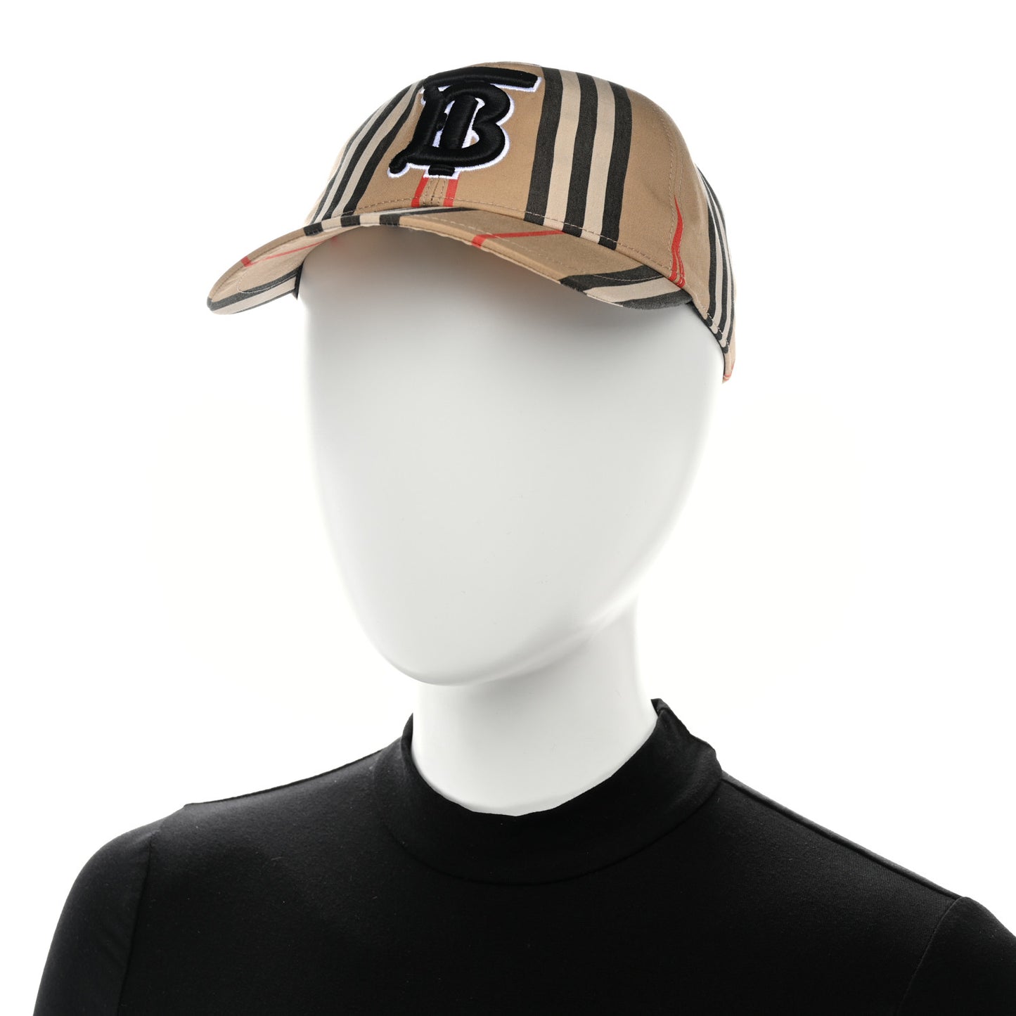 Cotton Vintage Check Monogram Baseball Hat M Archive Beige