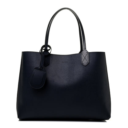 Gucci GG Supreme Monogram Blooms Medium Reversible Tote Beige Blue Navy 3 of 16