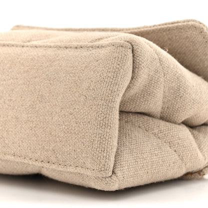 Off-White Linen Diagonal Quilted Jackhammer 17 Shoulder Bag Beige 9 of 10