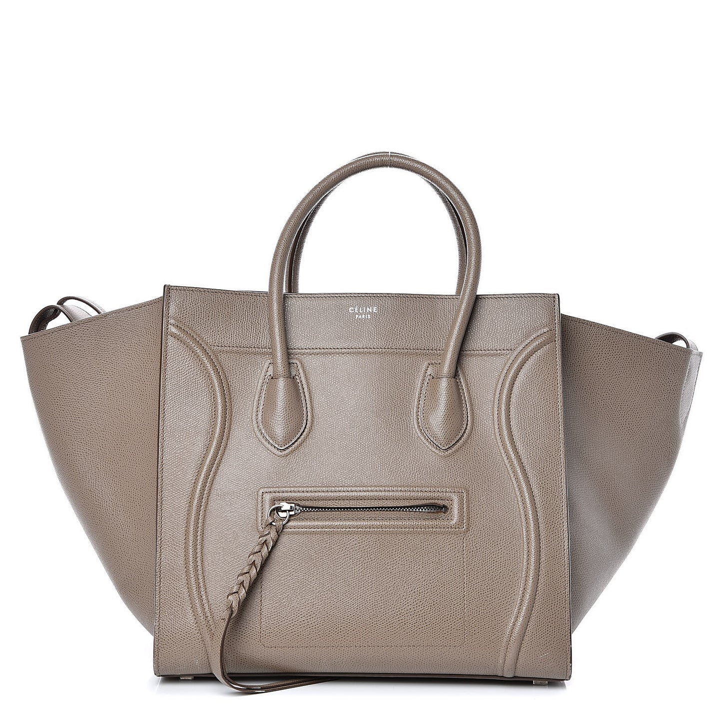 Grained Calfskin Medium Phantom Luggage Taupe