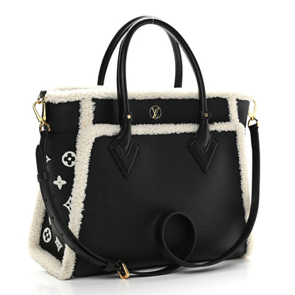 Louis Vuitton Grained Calfskin Shearling On My Side MM Black 2 of 10