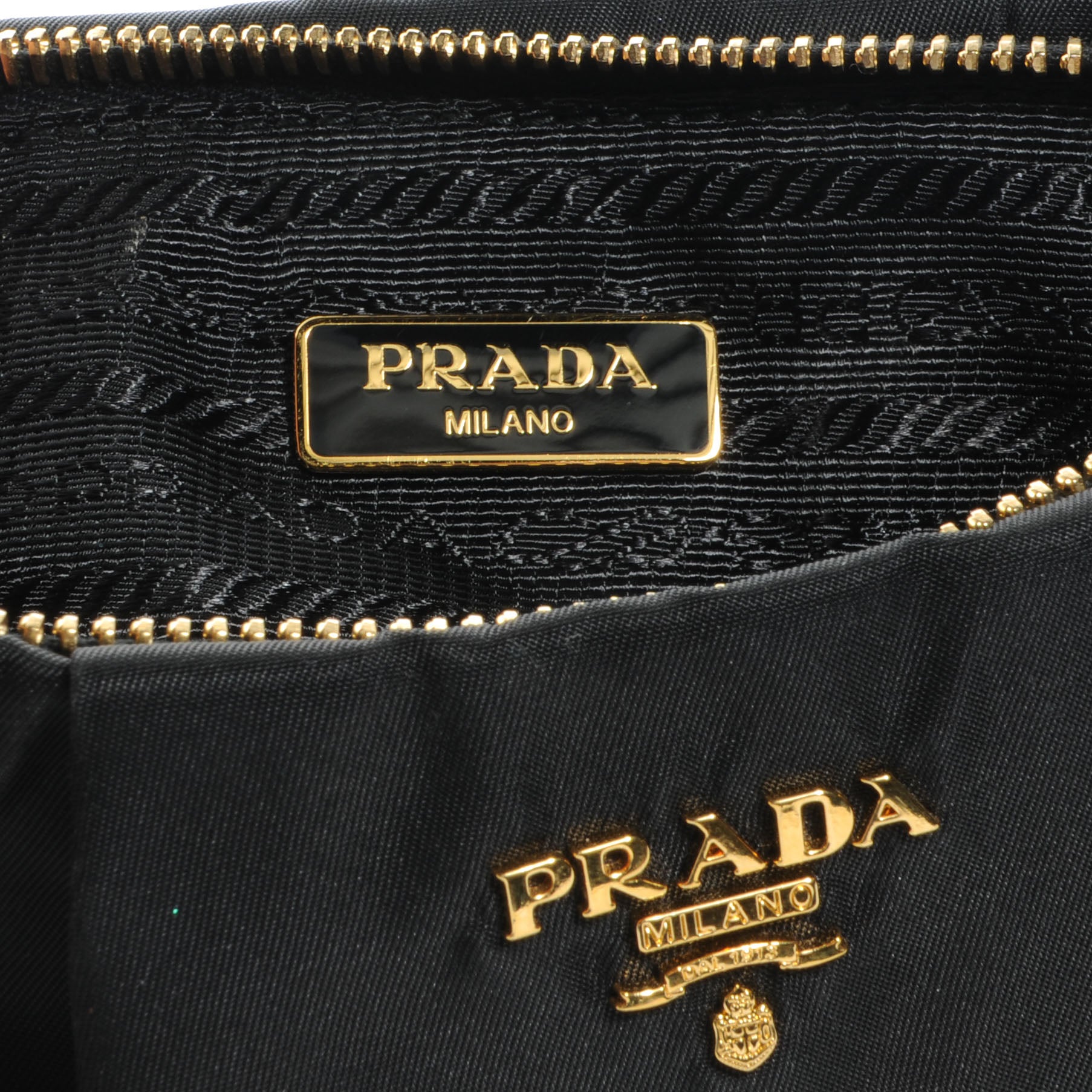 Prada Tessuto Nylon Clutch Wristlet Nero Black 6 of 10