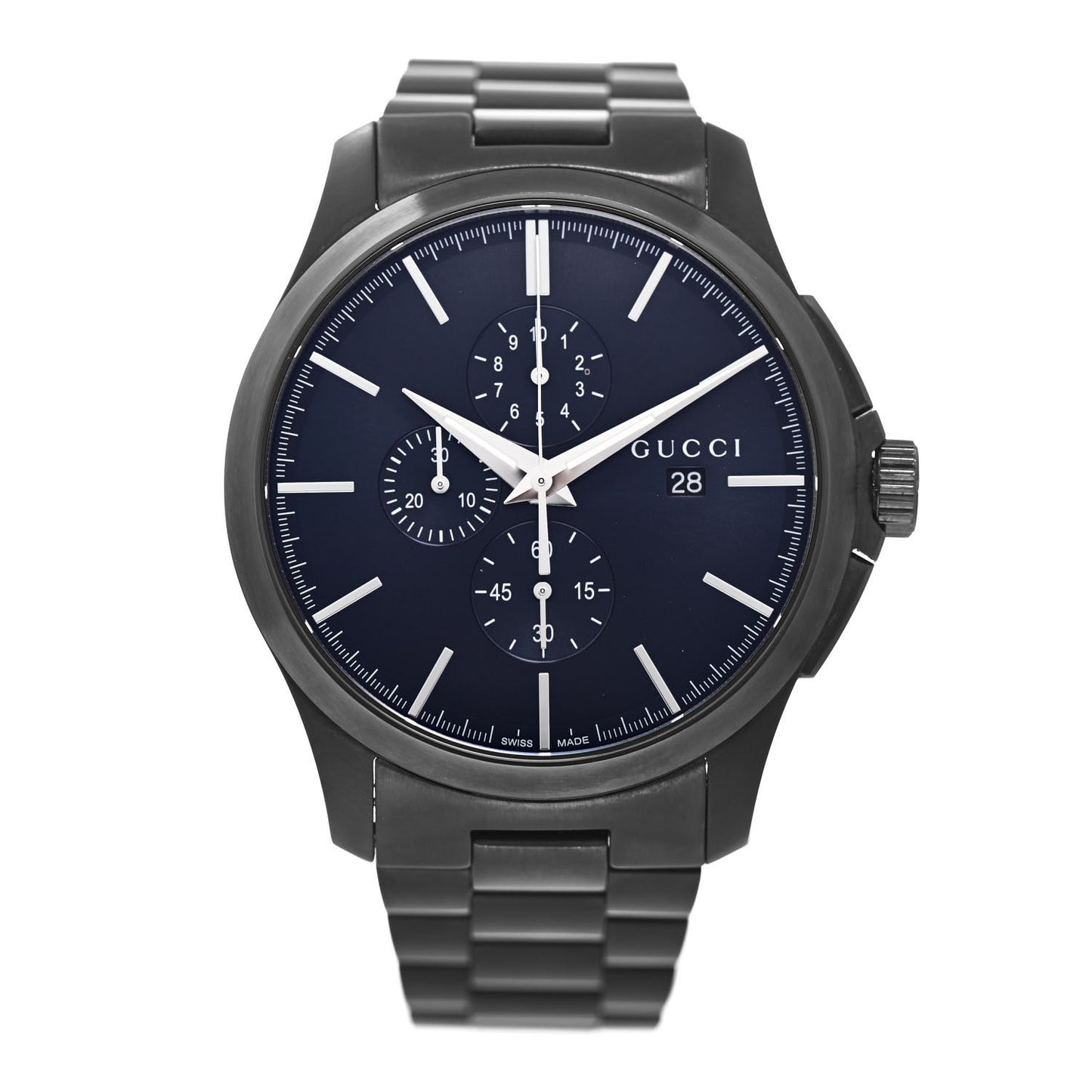 PVD Stainless Steel 44mm G-Timeless Chronograph Quartz Watch Black
