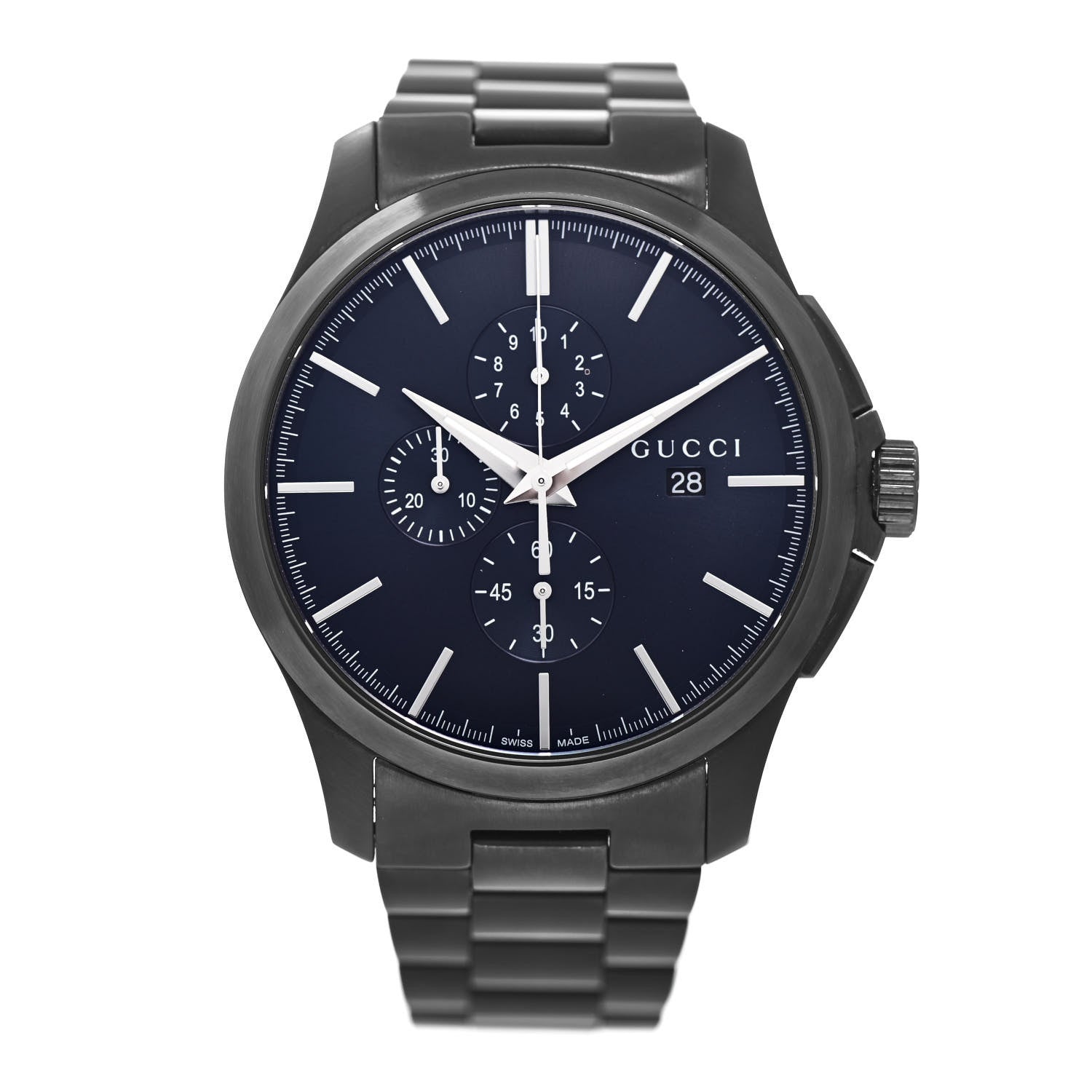 Gucci PVD Stainless Steel 44mm G-Timeless Chronograph Quartz Watch Black 1 of 5