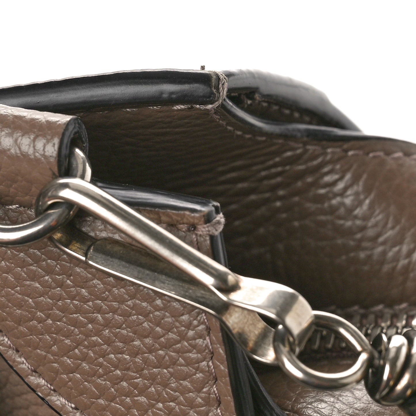 Grained Calfskin Neo Classic Silver Hardware S City Mink Grey