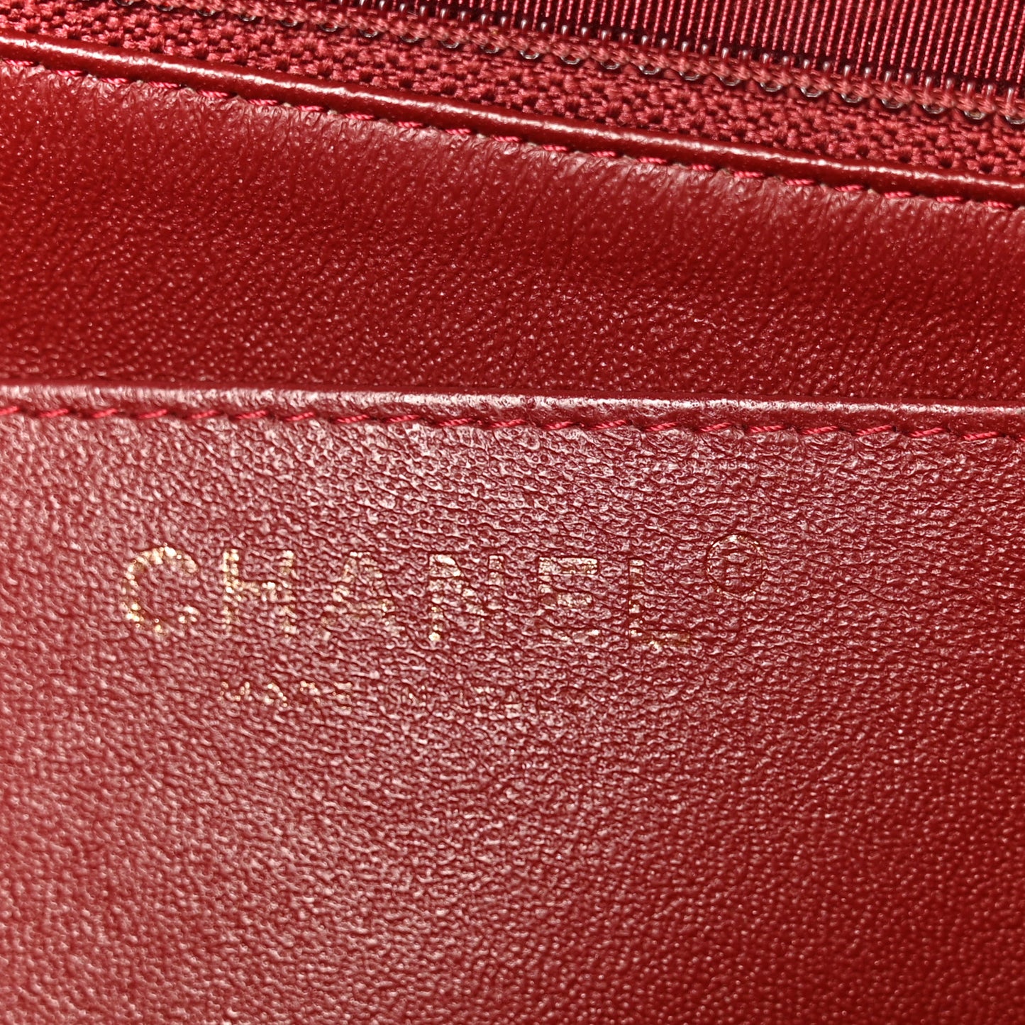 Caviar Quilted Maxi Single Flap Dark Red