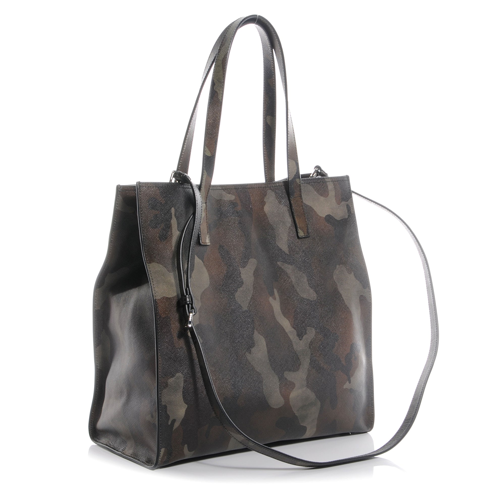 Prada Saffiano Soft Camouflage Military Tote Mimetico 4 of 10