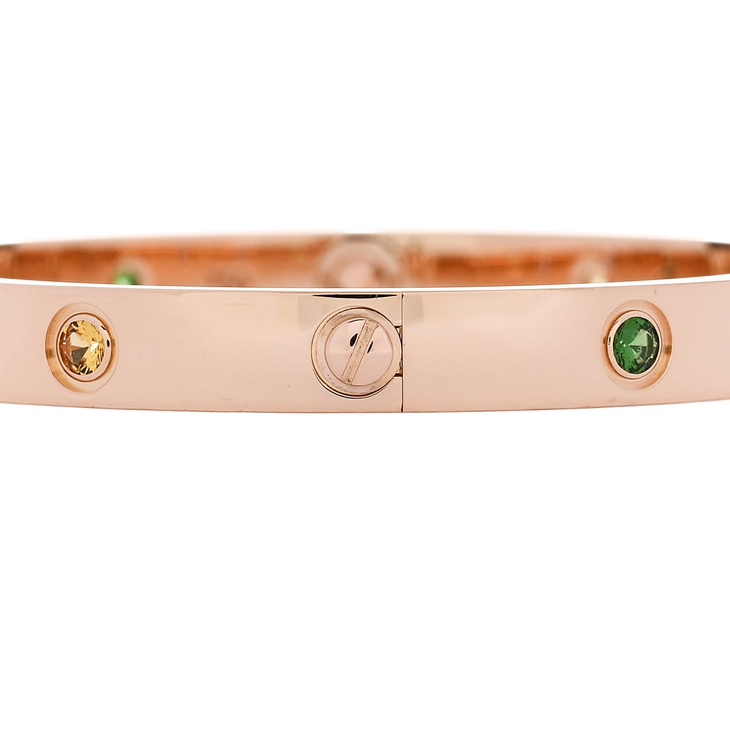 Cartier 18K Pink Gold Sapphire Garnet Amethyst LOVE Bracelet 17 5 of 9