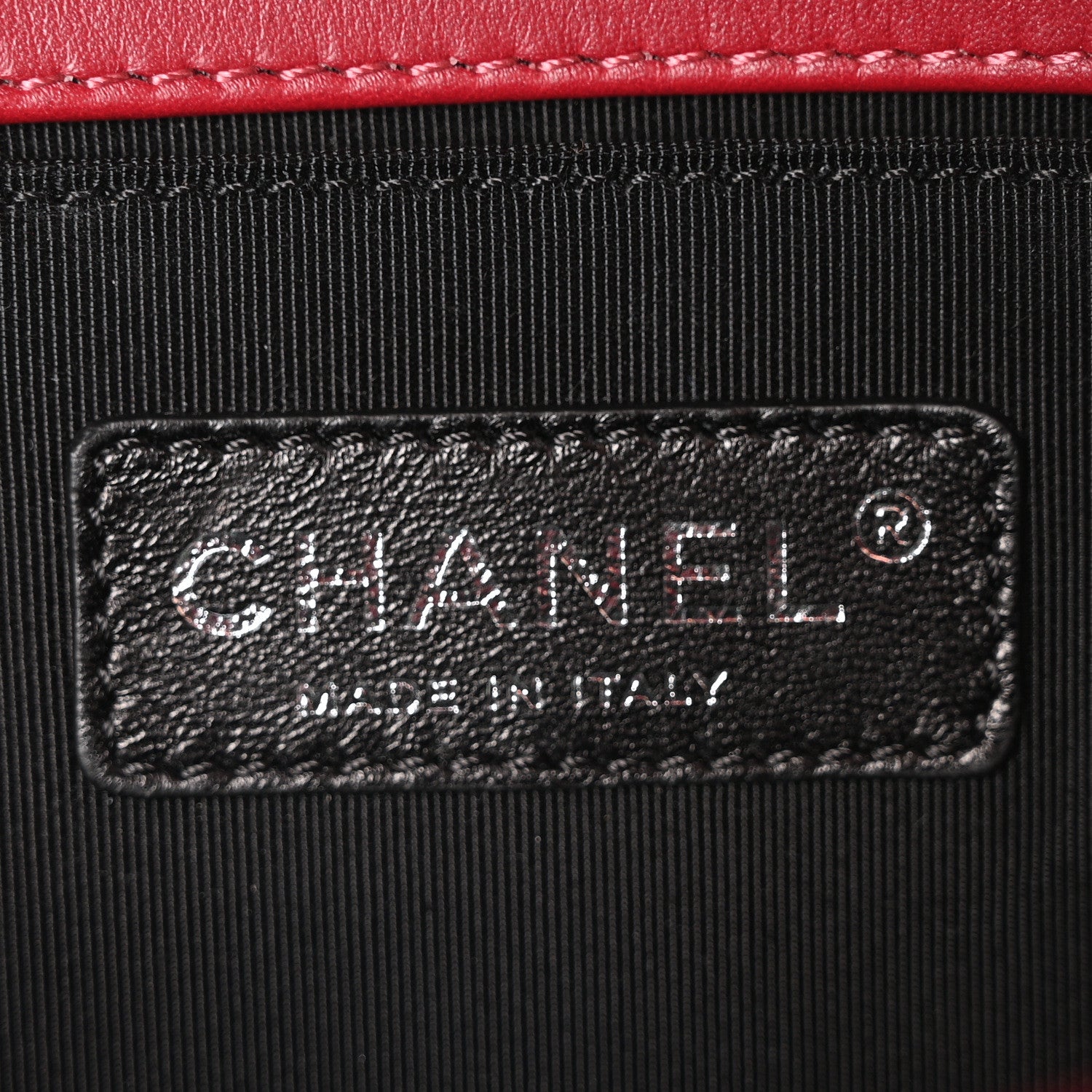 Chanel Lambskin Chevron Chain Stitched Medium Boy Flap Dark Red 6 of 10