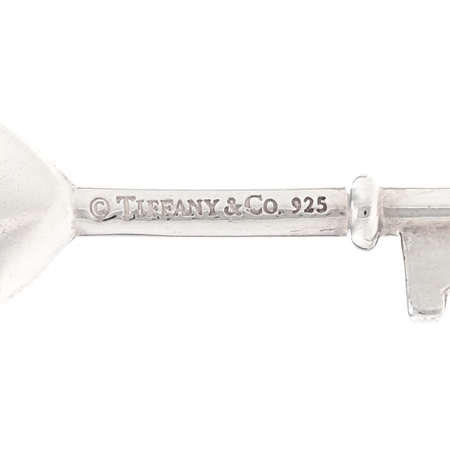 Sterling Silver Diamond Heart Key Pendant Necklace