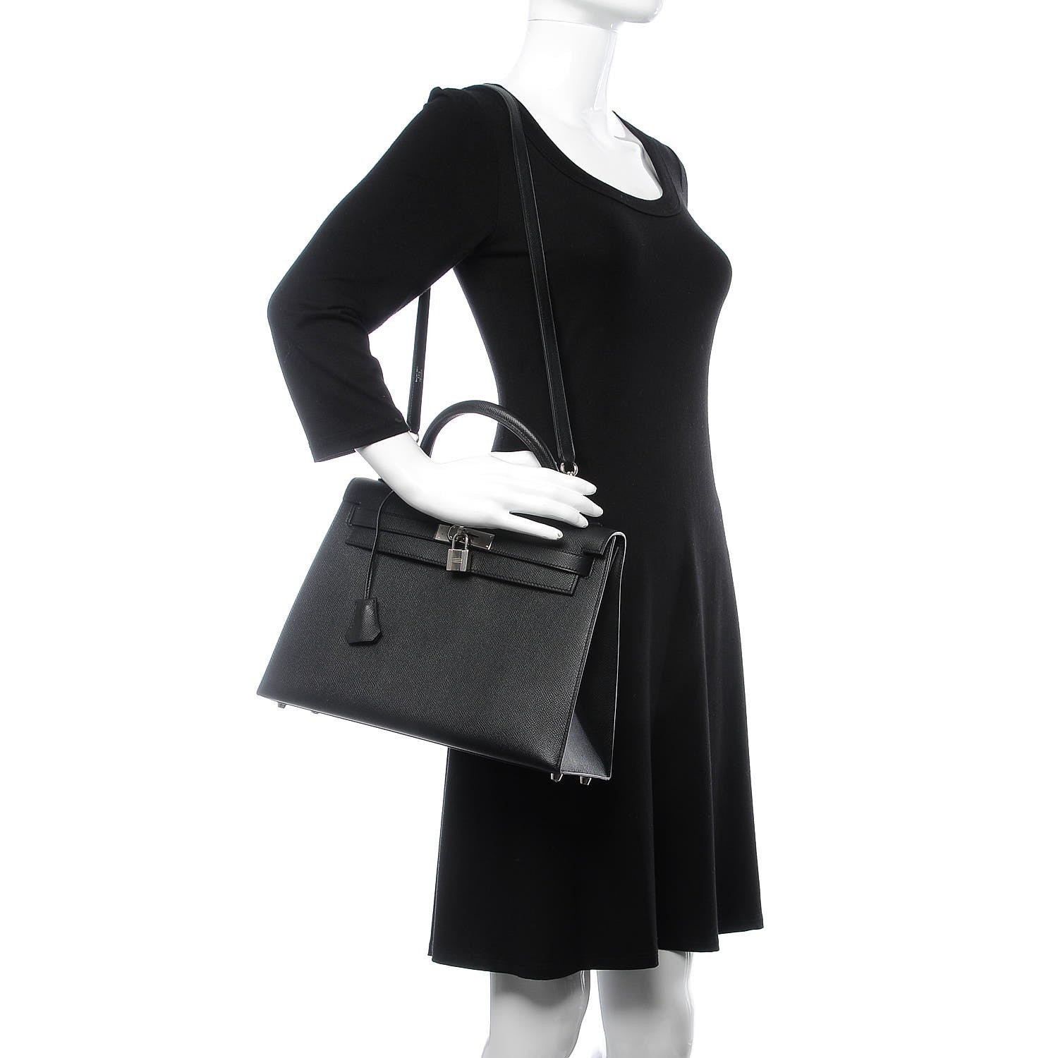 Hermes Epsom Kelly Sellier 32 Black 2 of 35