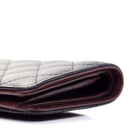 Chanel Caviar Quilted Yen Wallet Black 7 of 17
