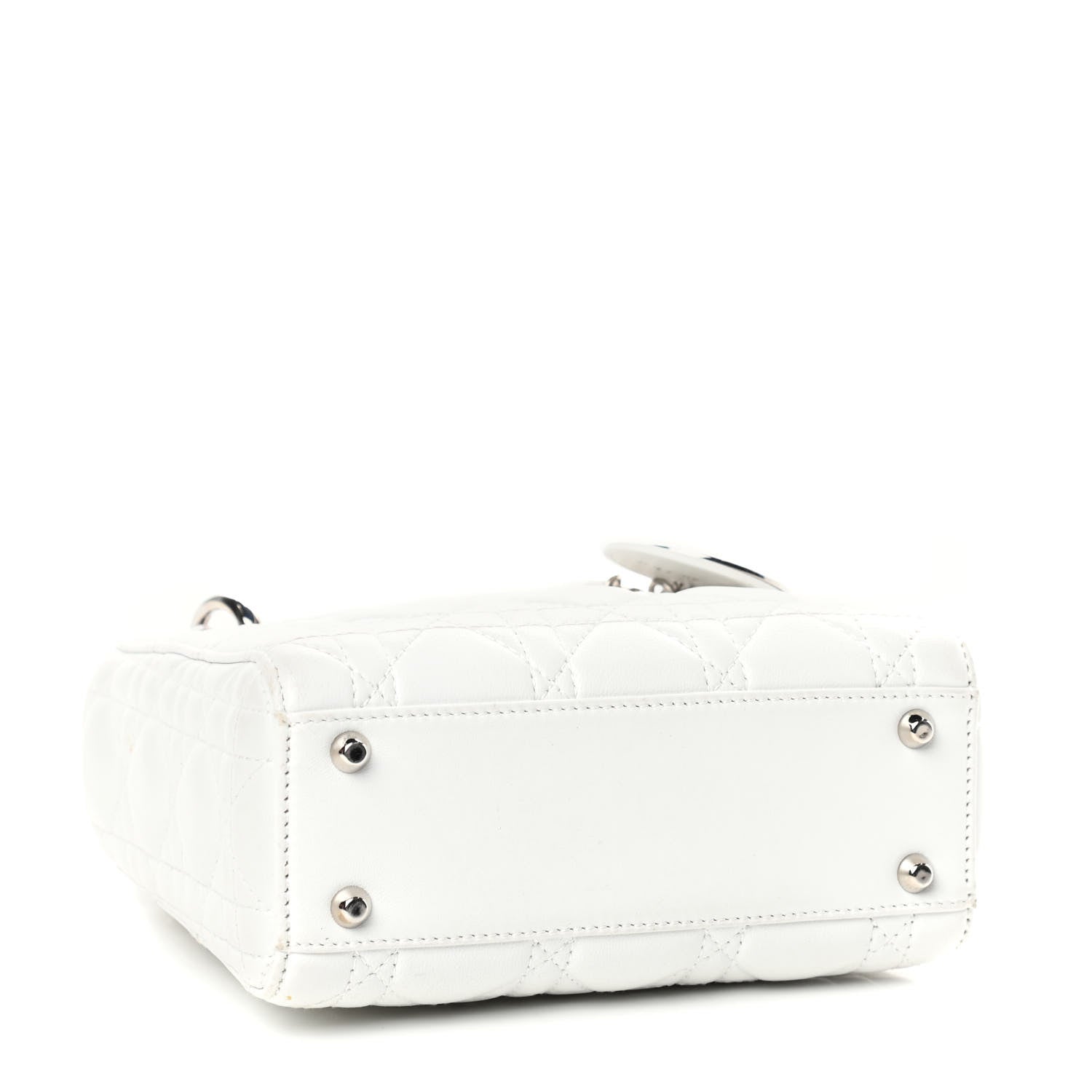 Christian Dior Lambskin Cannage Mini Lady Dior White 4 of 9