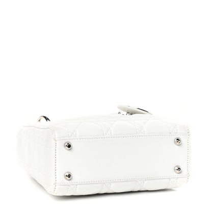 Christian Dior Lambskin Cannage Mini Lady Dior White 4 of 9