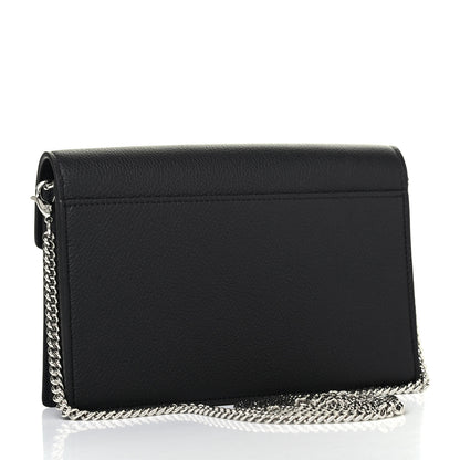 Louis Vuitton Soft Calfskin My Lockme Chain Pochette Black 2 of 4