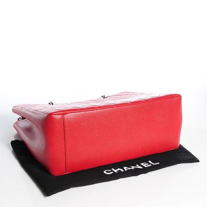 Chanel Caviar Grand Shopping Tote GST Red 12 of 17
