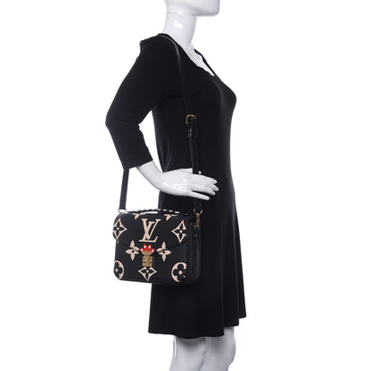 Louis Vuitton Empreinte Monogram Giant Crafty Pochette Metis Black Creme 2 of 10