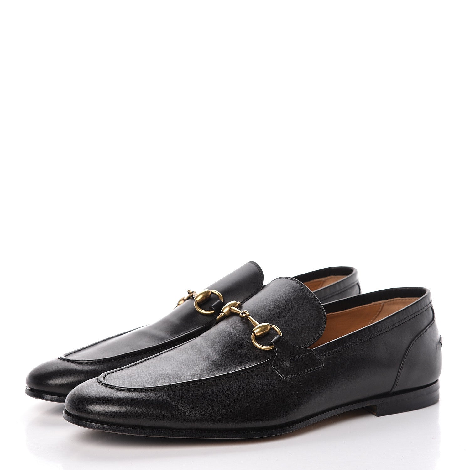 Gucci Calfskin Horsebit Mens Jordaan Loafers 9 Black 3 of 7