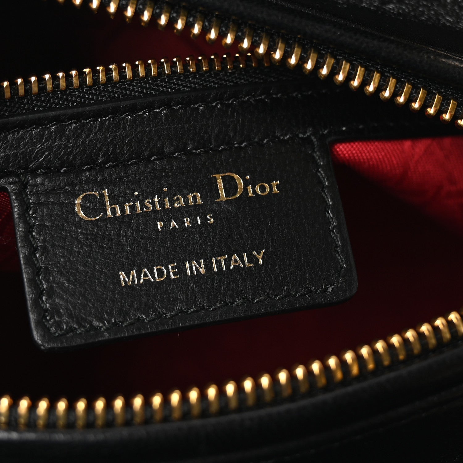 Christian Dior Lambskin Cannage Medium Lady Dior Black 6 of 9