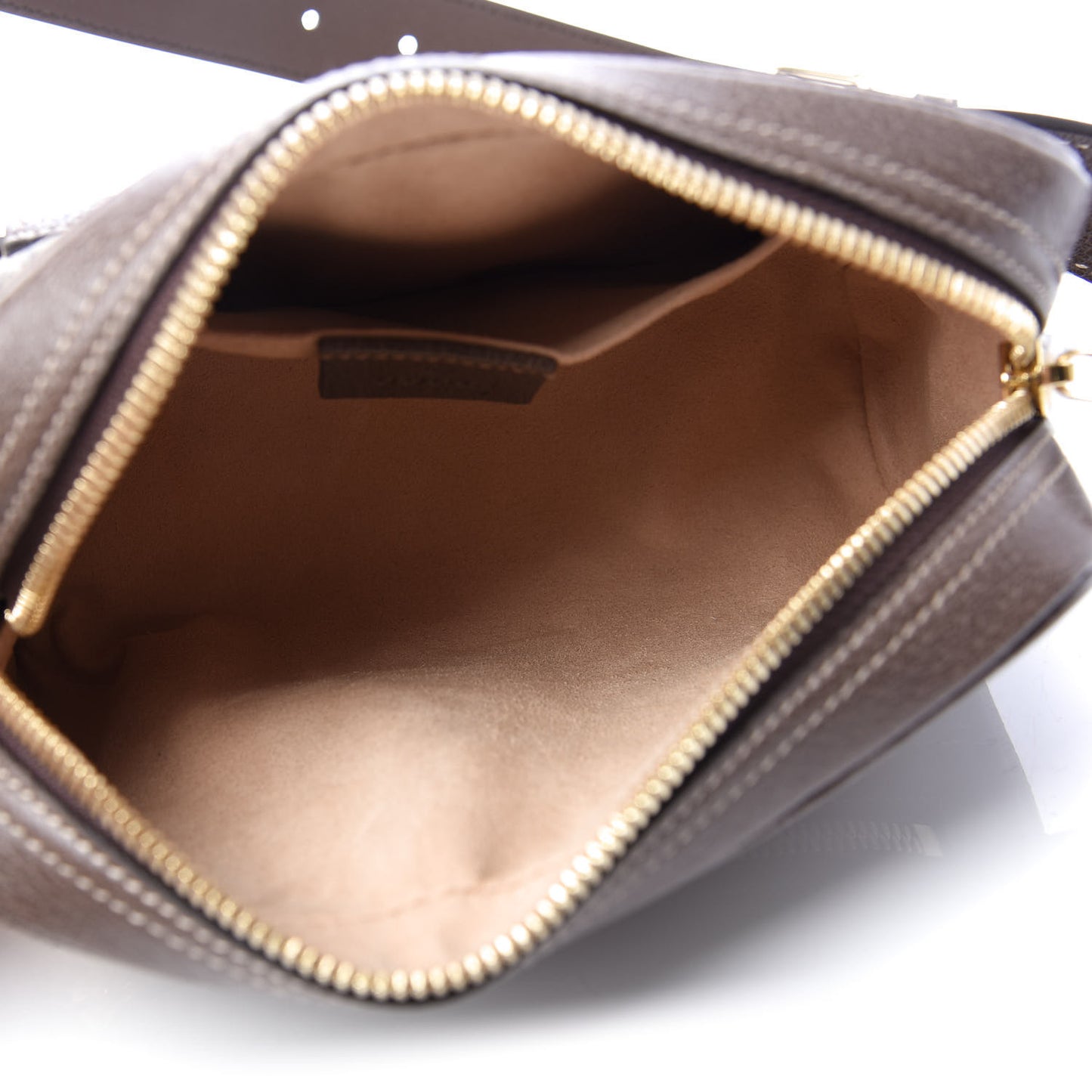 GG Supreme Monogram Web Small Ophidia Belt Bag 85 34 Dark Brown