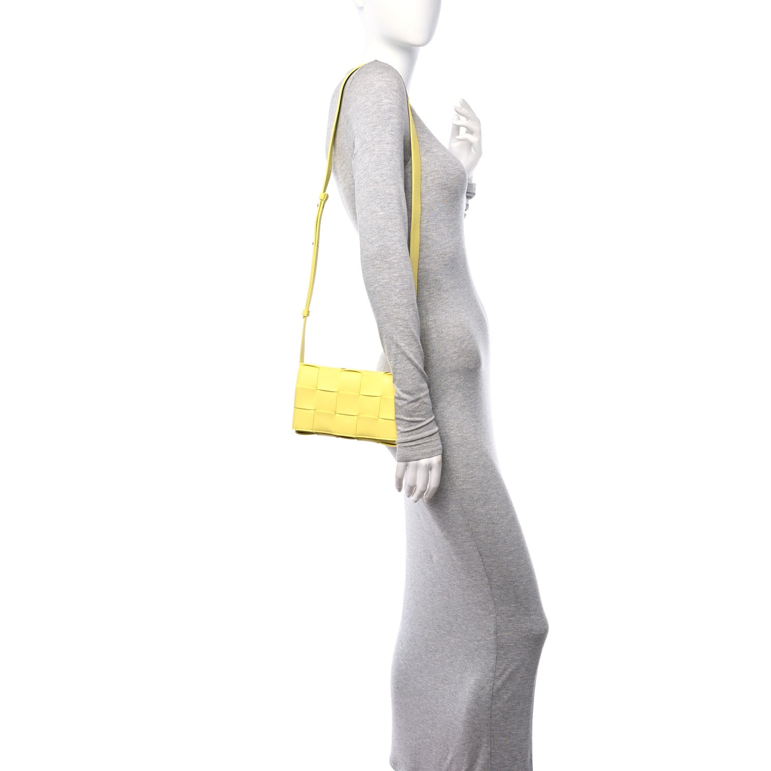 Bottega Veneta Lambskin Maxi Intreccio Small Cassette Crossbody Bag Sherbert 2 of 9