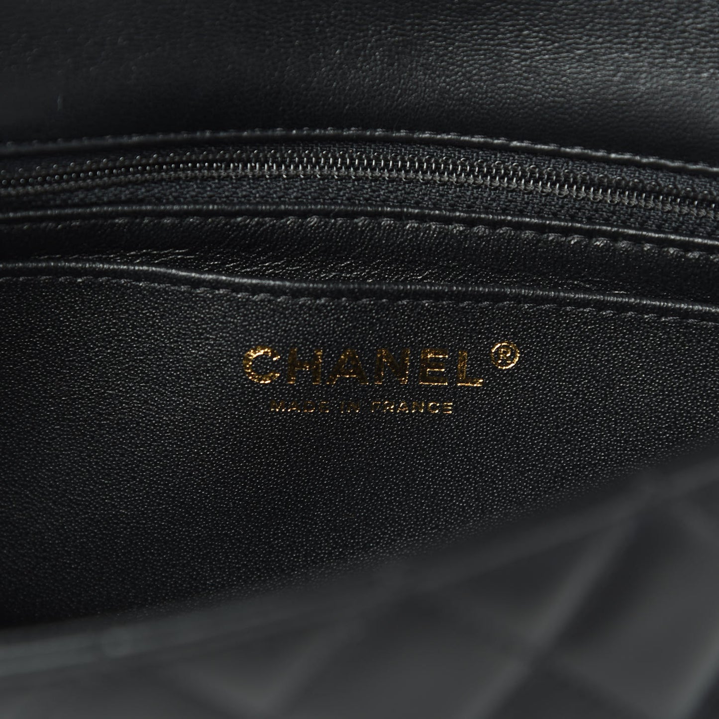 Lambskin Quilted Mini Rectangular Flap Black